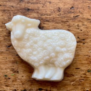 Lavender soap in the shape of a sheep